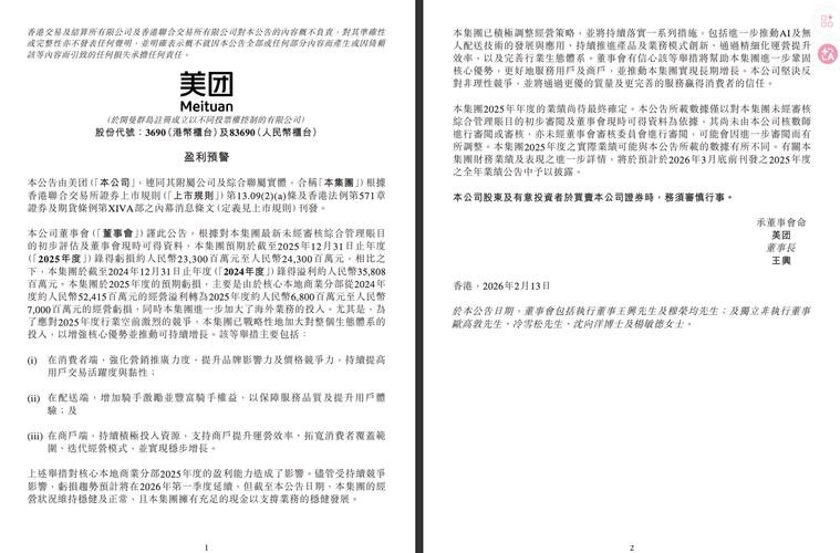 2025巨亏超230亿！美团发布盈利预警，一季度将延续亏损！网友：真是实打实的百亿补贴！